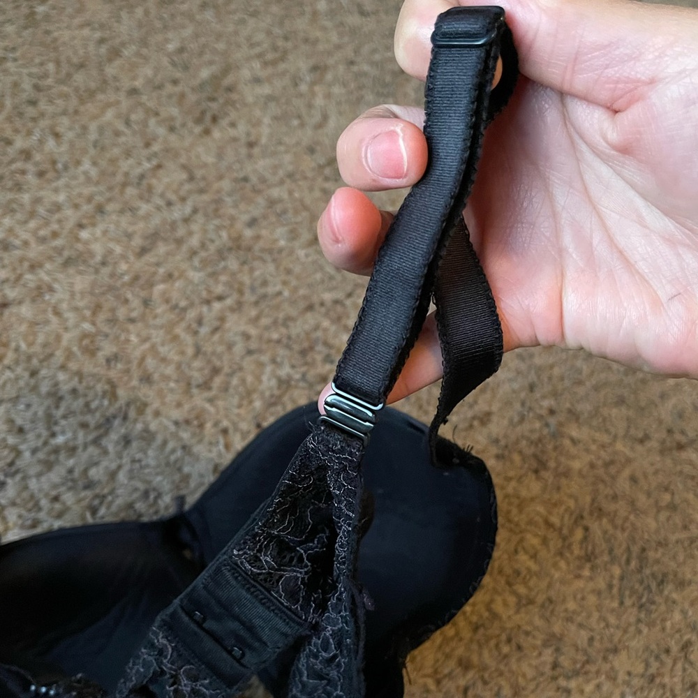 Victoria Secret Black Wire Lace Bra 36c - Picture 4 of 5